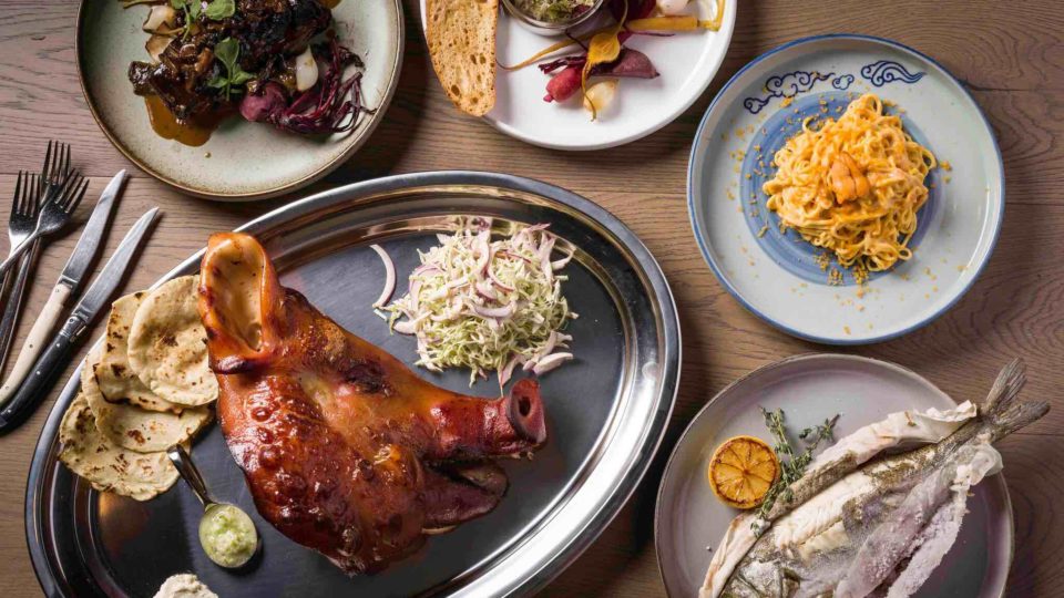 Animals aplenty: A collection of dishes from Hunter, the upstairs restaurant.