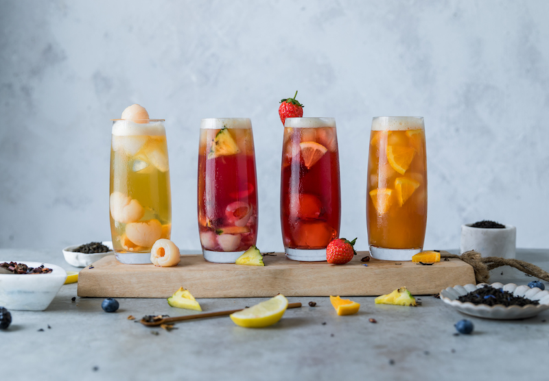 Iced tea mocktails. Photo: The 1872 Clipper Tea Co