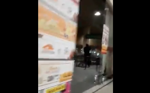 One member of the public getting close to the action 