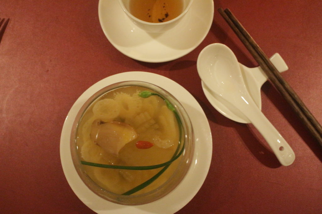 Foxglove's braised morel mushroom and winter melon broth. Photo by Vicky Wong.