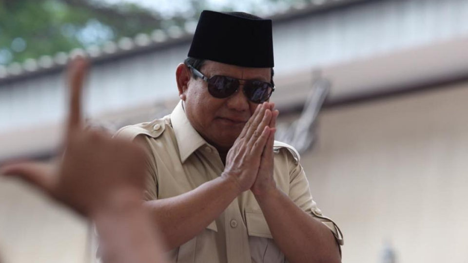 Presidential candidate and Gerindra Chairman Prabowo Subianto. PHOTO: Instagram/@prabowo