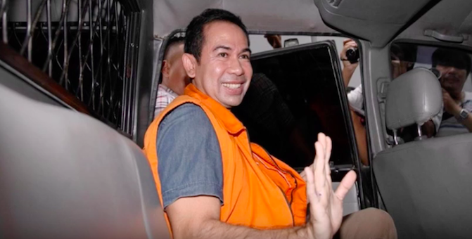 Convicted money launderer Tubagus Chaeri Wardana. Photo: Youtube