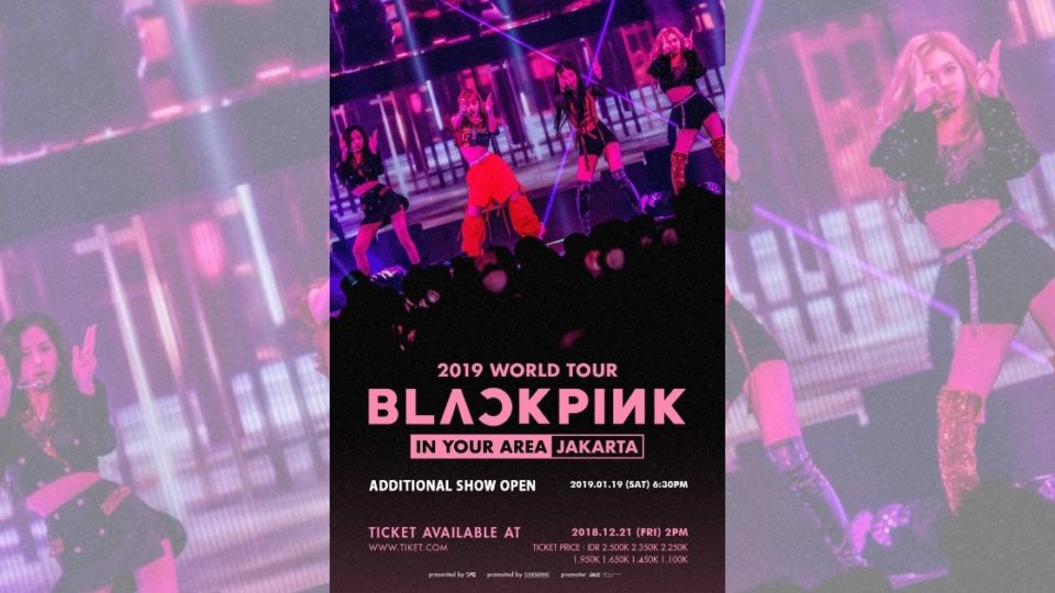 K-pop girl group BLACKPINK has announced that they will hold an additional show in Jakarta. Photo: Twitter/@ygent_official