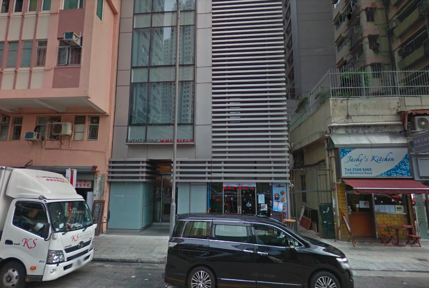 Twenty One Whitfield, a boutique hotel in Tin Hau. Photo via Google Maps.