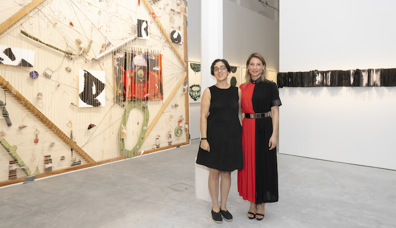 Lucy Liu and Shubigi Rao at the exhibition. Photo: National Museum of Singapore