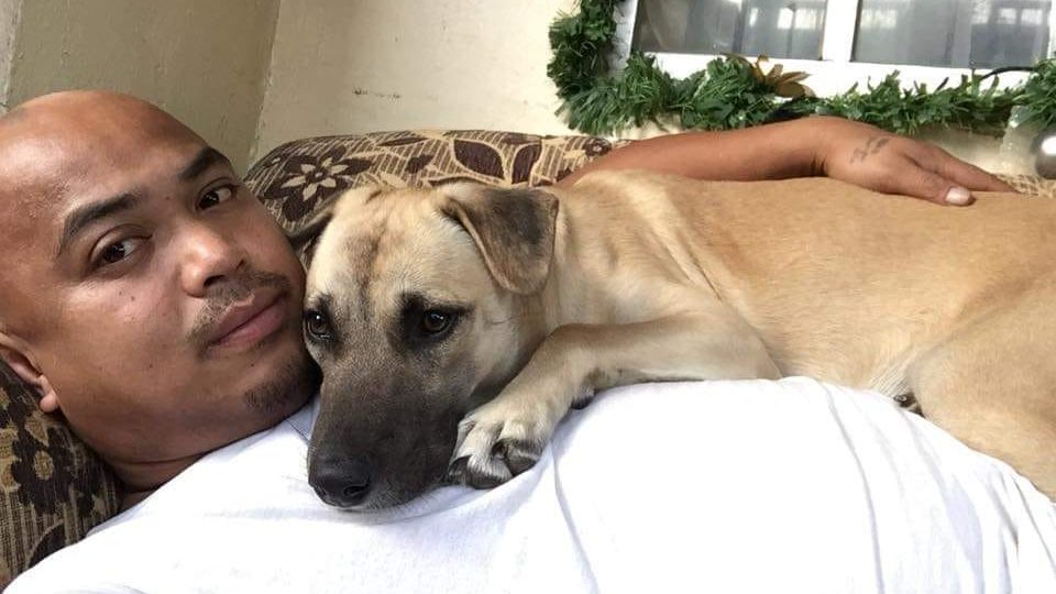 Ritche Carreon and his dog Prince. Photo: Ritche Carreon