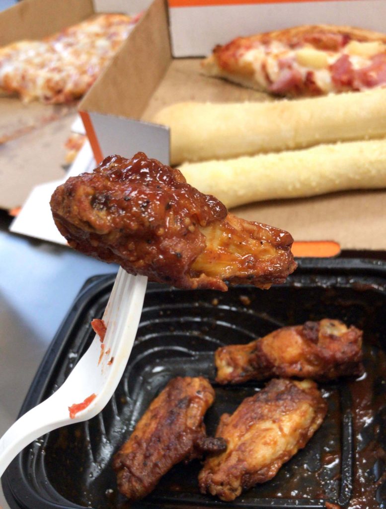 Literal Little Caesars Wings. Photo: Kaka Corral