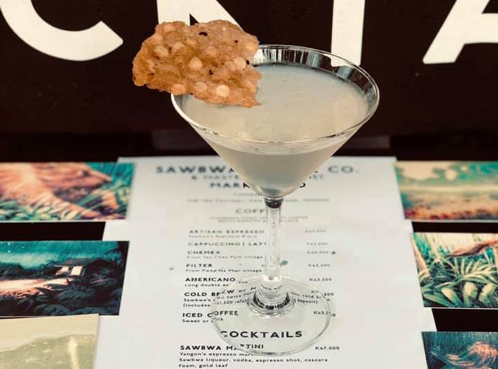 Mohinga Martini at Yangon Zay via SawBwa Coffee Facebook page