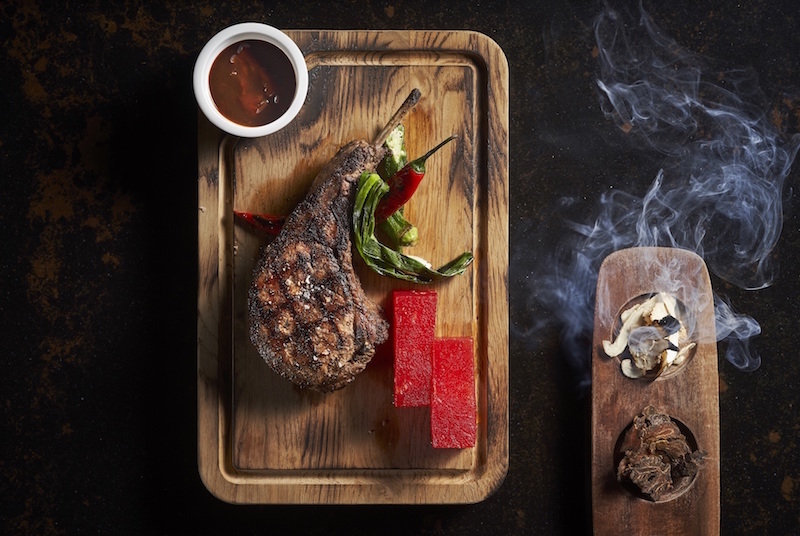 'Bak kut teh' pork chop. Photo: 15 Stamford by Alvin Leung