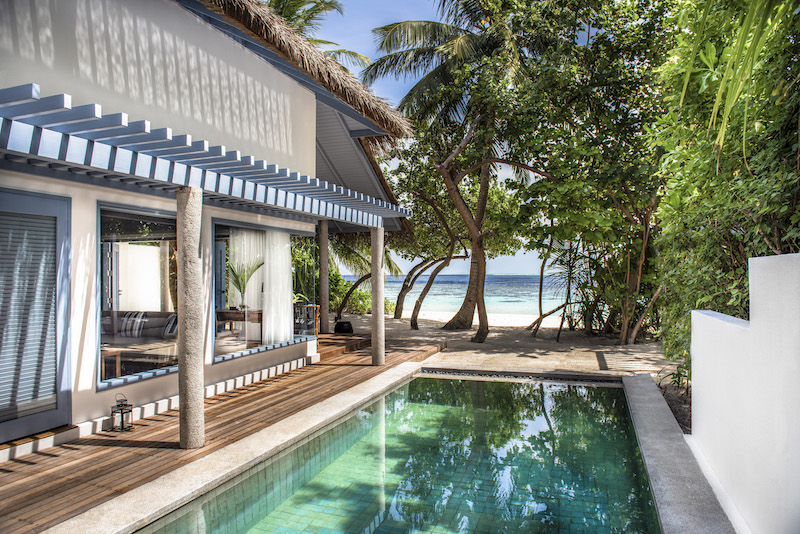 Beach villa pool. Photo: Raffles Maldives Meradhoo
