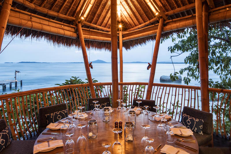 The restaurant. Photo: Cempedak Private Island