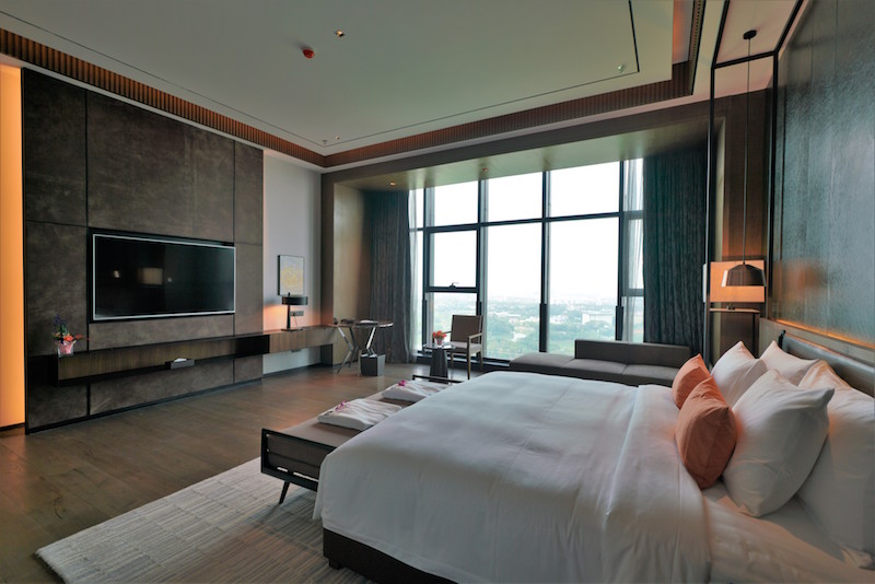 Presidential suite bedroom. Photo: Wyndham Grand Hotel