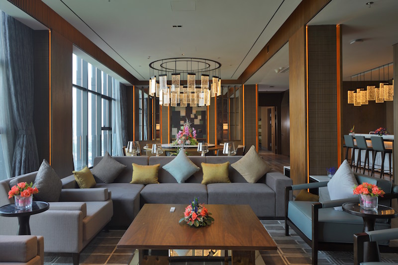 Presidential suite living room. Photo: Wyndham Grand Hotel