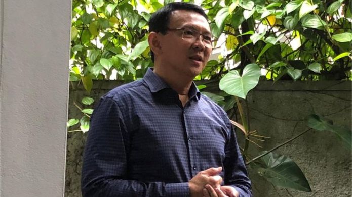 The first photo taken of former Jakarta Governor Basuki Tjahaja Purnama following his release from prison on Jan 24, 2019. Photo: Tim BTP