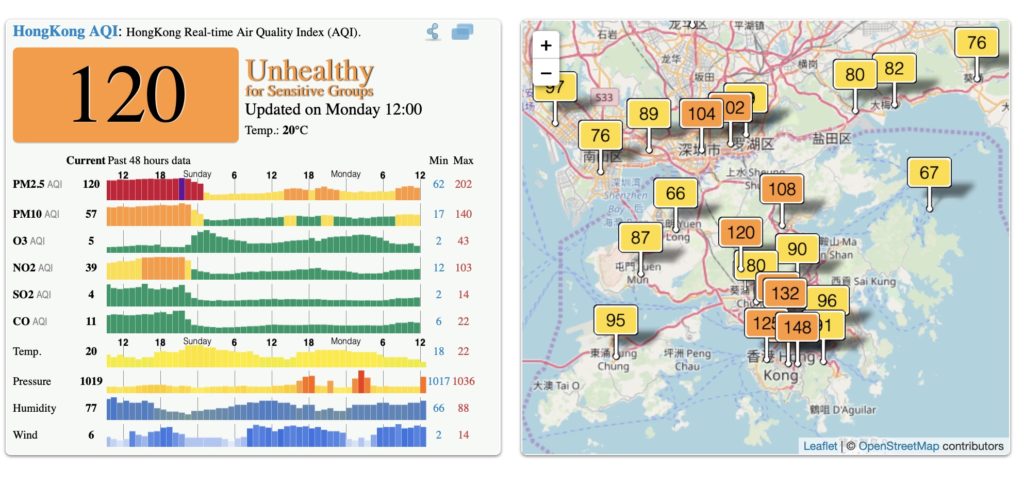 Screengrab via aqicn.org.