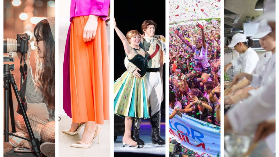 Image composite: Pixabay; SM Tickets, Color Manila, and Heny Sison Culinary School Facebook pages. 