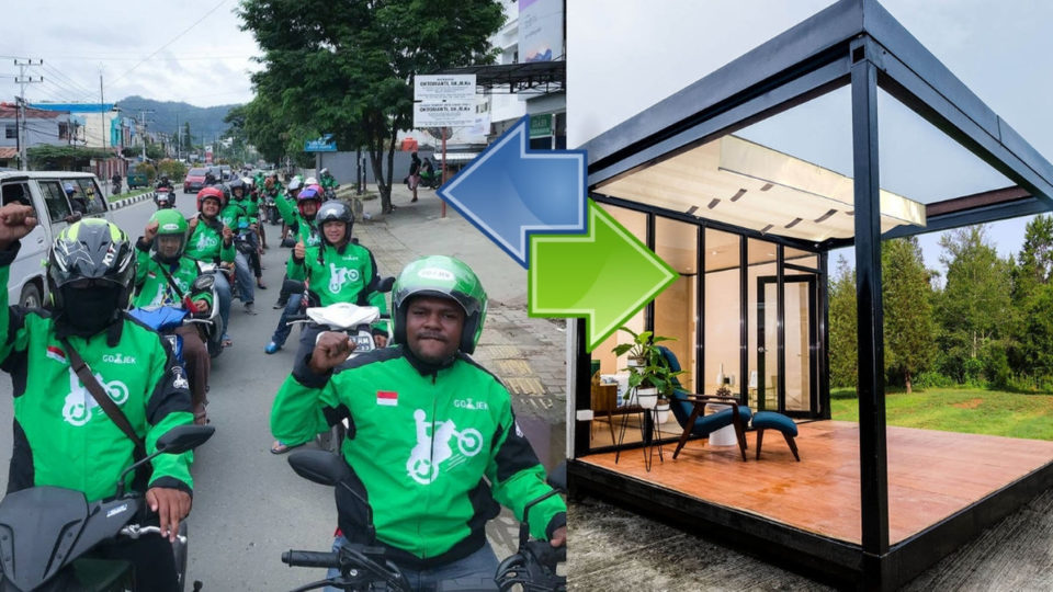 Photos: Go-Jek (left) and Revolution Precrafted (right) 