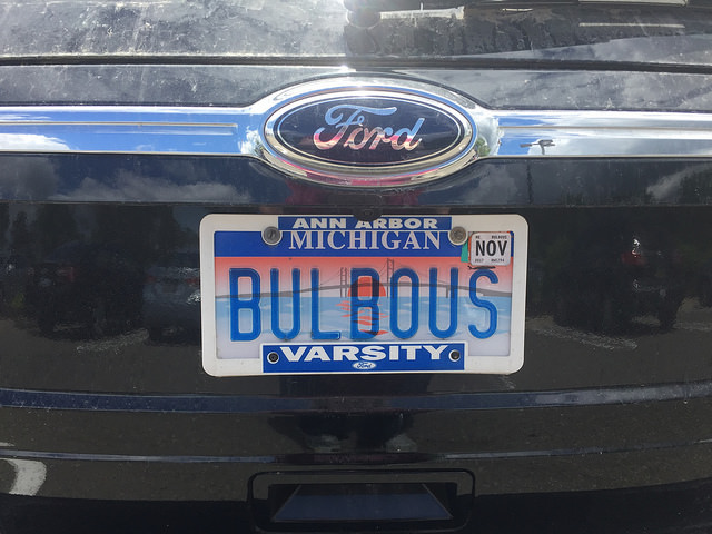 An American personalized license plate that aptly describes the sense of self-regard held by people who buy personalized license plates. Photo via Joanna Poe.