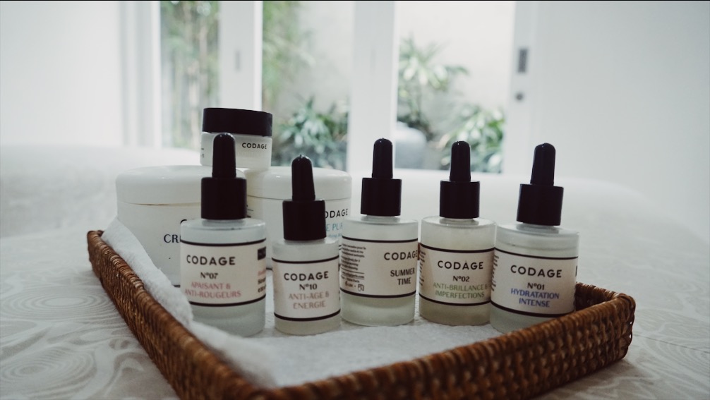 All the Codage products used on our face for the purifying facial. Photo: Coconuts Bali