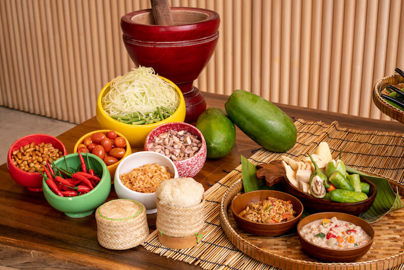 Nam prik and DIY Thai salad bar. Photo: Baan Ying