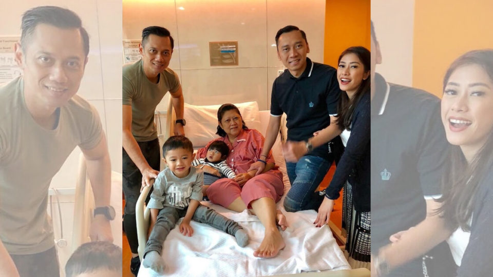 Indonesia’s former first lady Ani Yudhoyono with her family. Photo: Instagram/@aniyudhoyono