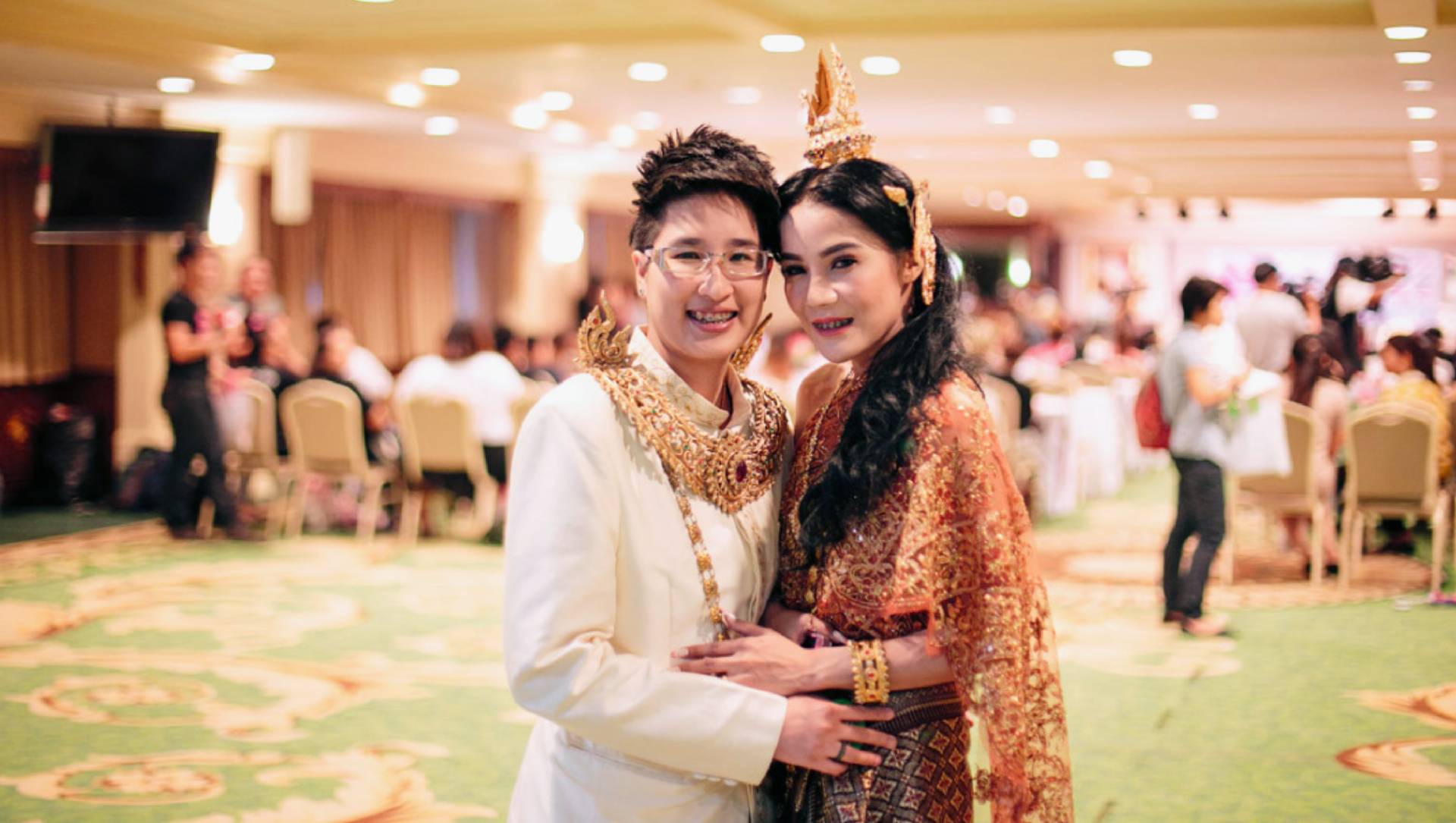 Same-sex couples staged a “marriage parade” in traditional Thai style to call for marriage equality, 2014. Photo: Facebook/ Watsamon Tri-yasakda Coconuts Media