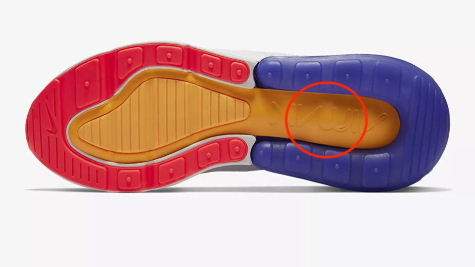 The Nike Air Max logo is alleged to resemble the Arabic script for “Allah” when flipped upside down. Photo: Nike