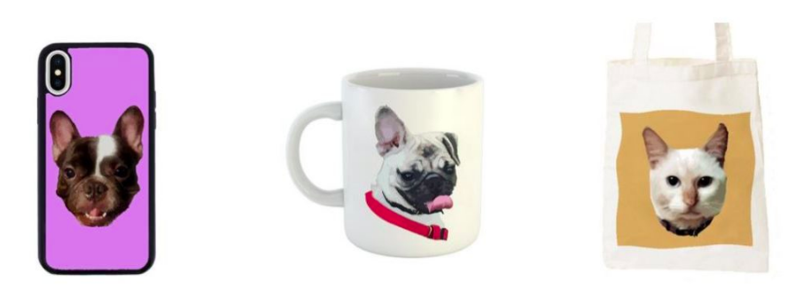 Molly Case (PHP789/US.10); Mug (PHP509/US.74); Tote Bag (PHP549/US.50). Photo: Printed Pets