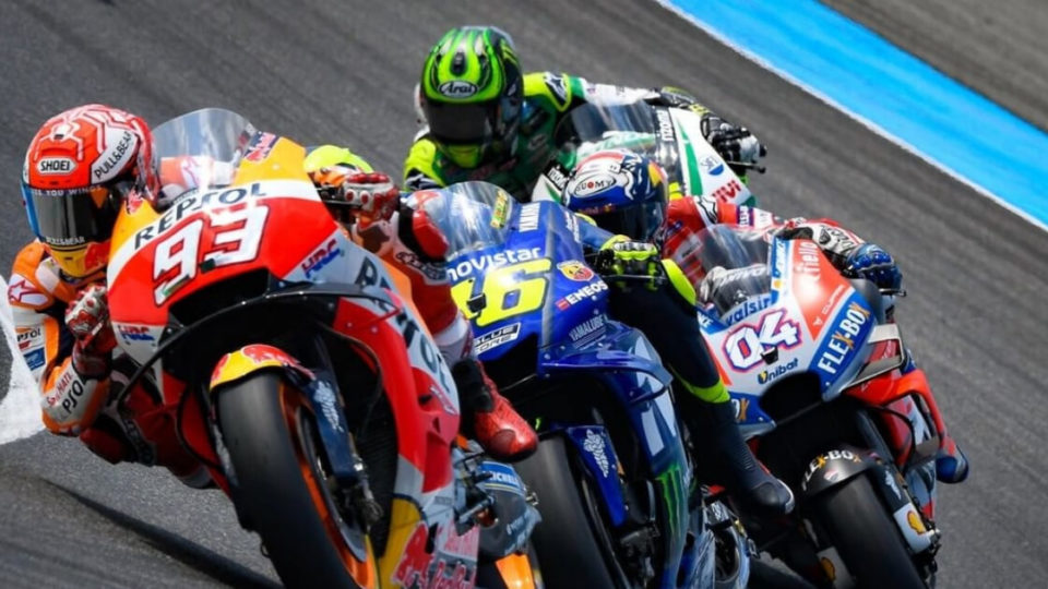 MotoGP racers Marc Marquez, Cal Crutchlow, Valentino Rossi, Andrea Dovizioso competing in Thai GP, held at Buriram International Circuit on October 7, 2018. Photo: Instagram/@motogp