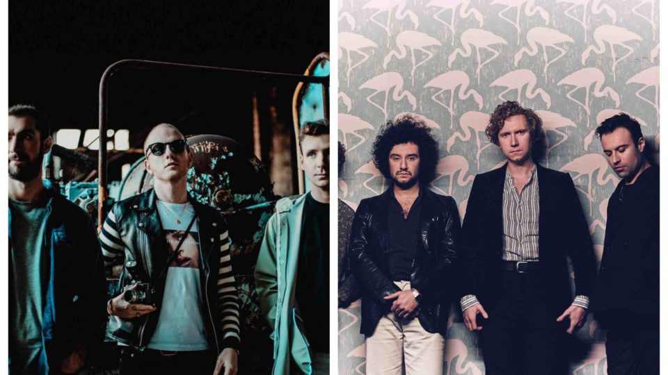 Two Door Cinema Club and The Kooks. Photos from their Facebook pages