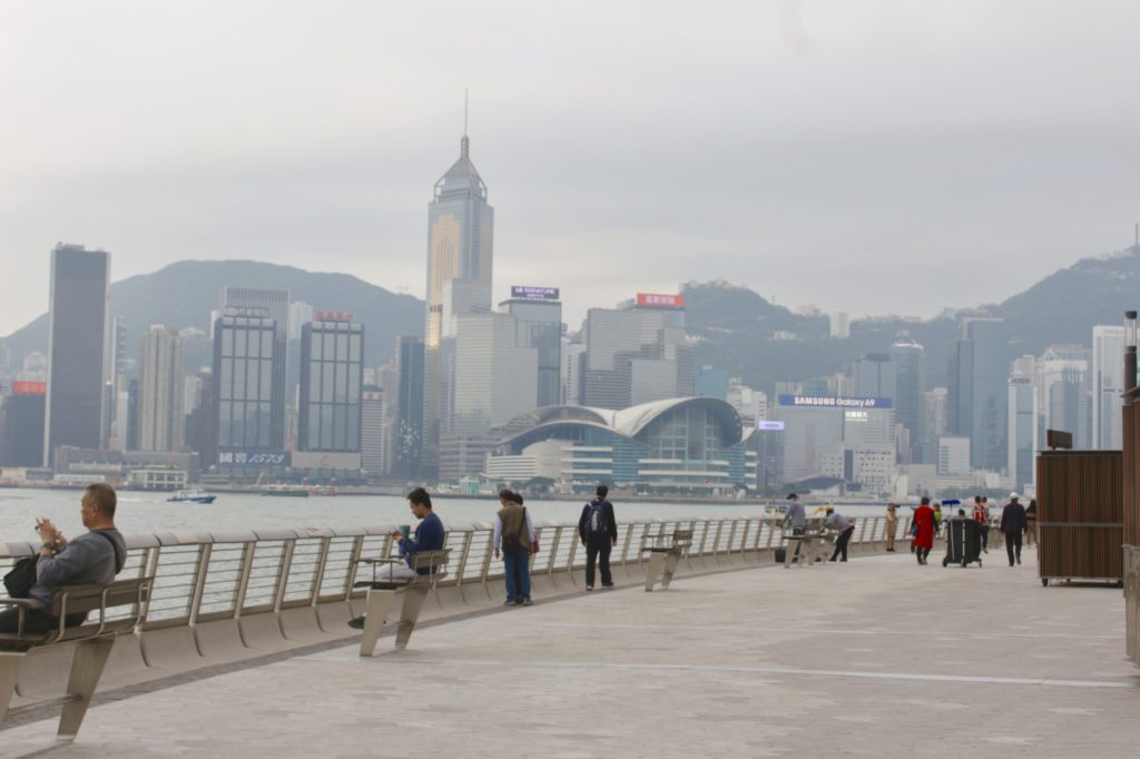Victoria Harbour as seen from the Avenue of Stars in Tsim Sha Tsui. Photo by Vicky Wong.