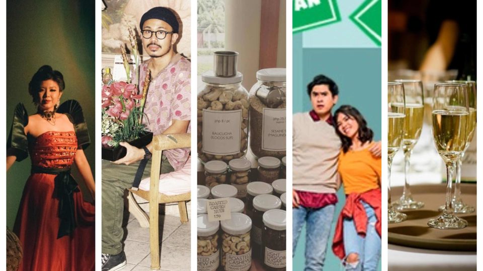 Image composite: Bandwagon Philippines; Pixabay; FringeMNL, Ritual, and Philippine Educational Theater Association (PETA) Facebook pages.