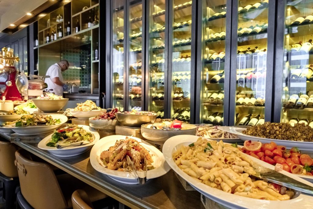 Porterhouse's cold spread as part of the Sunday Roast brunch buffet. Photo via Tomas Wiik.