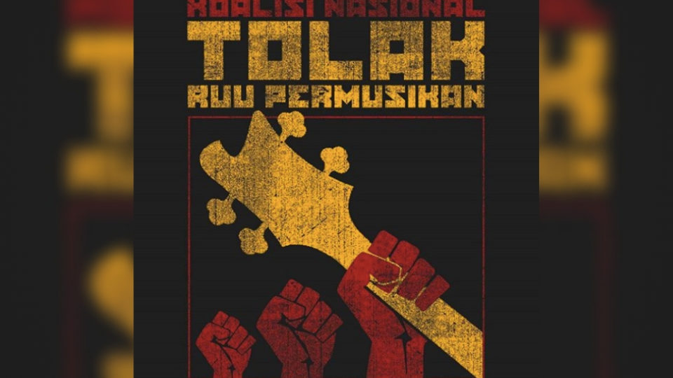 The official poster for the National Coalition to Reject the Draft on Music Bill. Photo: Instagram