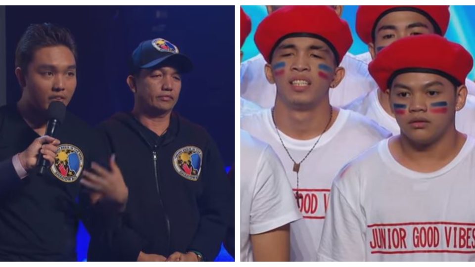 Shadow Ace with his father and members of Junior Good Vibes. Photo: Screenshot from Asia’s Got Talent’s videos