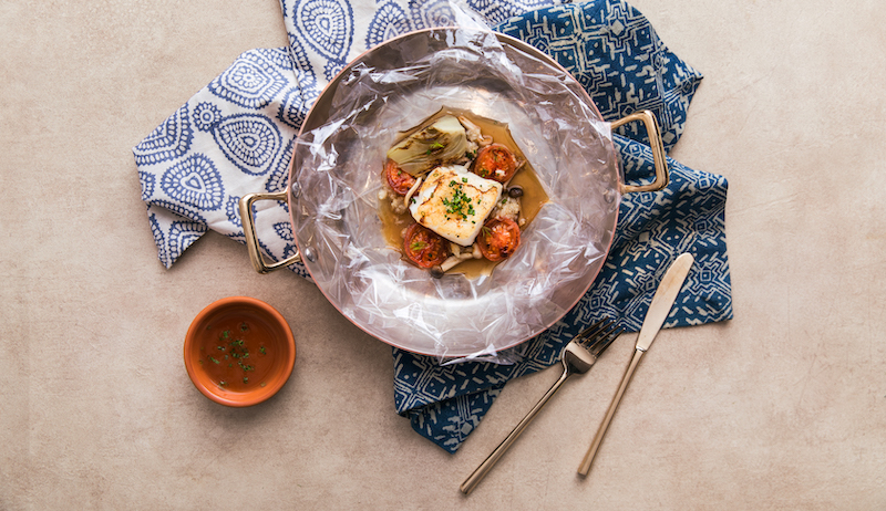 Papillote fish. Photo: Teppan Chef’s Table