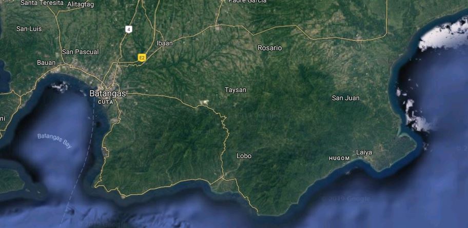 Batangas map. Photo: Google maps