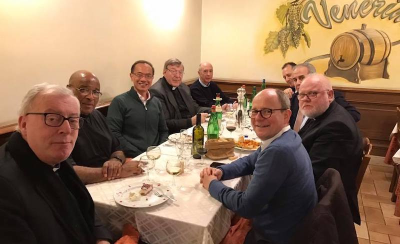 George Yeo sitting next to Cardinal Pell. Photo: George Yeo / Facebook