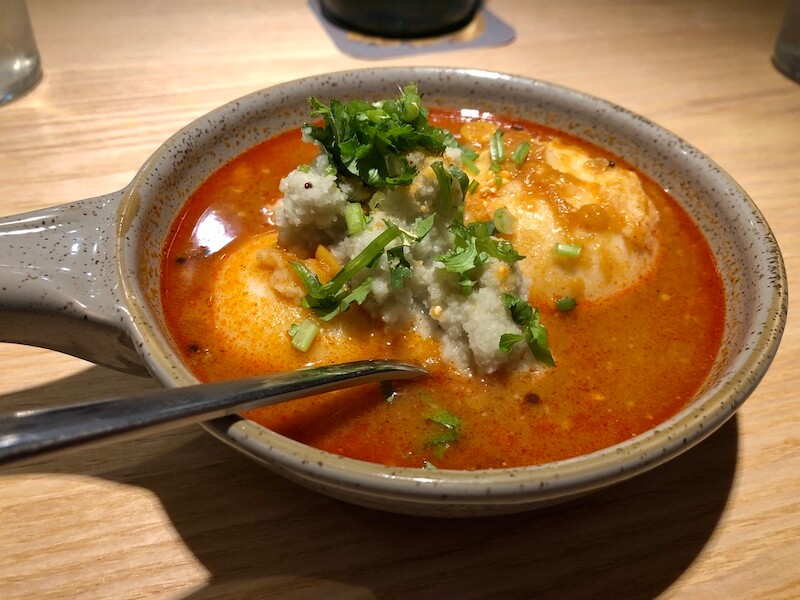 Hotal Colombo's idli, flavored with sambar and podi. Photo: Marc Rubinstein/Coconuts Media