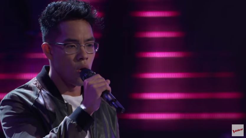 Jej Vinson on The Voice US. Photo: Screenshot from the show’s YouTube channel