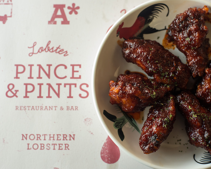 Soy chicken wings. Photo: Pince & Pints