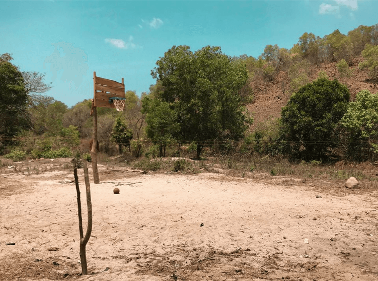 The village's basketball court. Photo: Kaka Corral