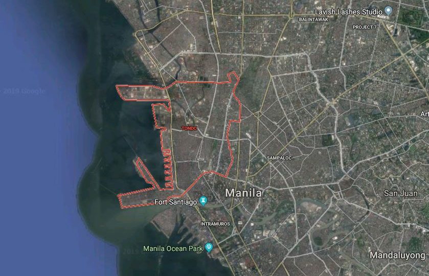Map of Tondo in Manila. Photo: Google maps.