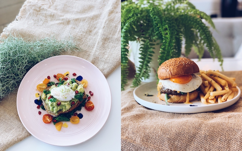 Avocado toast and beef burger. Photos: Botany