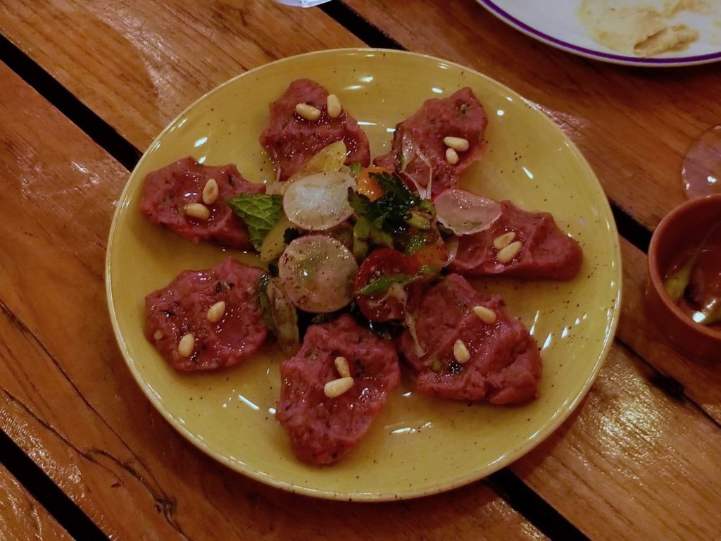 Maison Libanaise's Kibbé Nayyé or lamb fillet tartar. Photo by Vicky Wong.