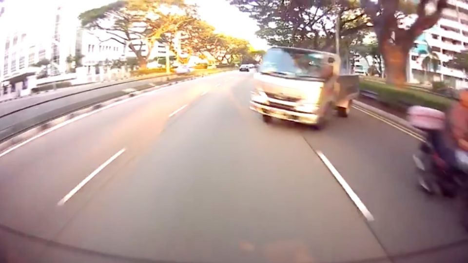 A truck driver gone wild. (Photo: Facebook screengrab)