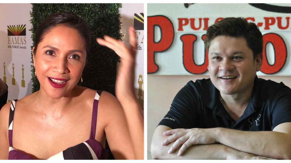 Actress Agot Isidro and presidential son Paolo Duterte. Photo: ABS-CBN News/Duterte’s FB account
