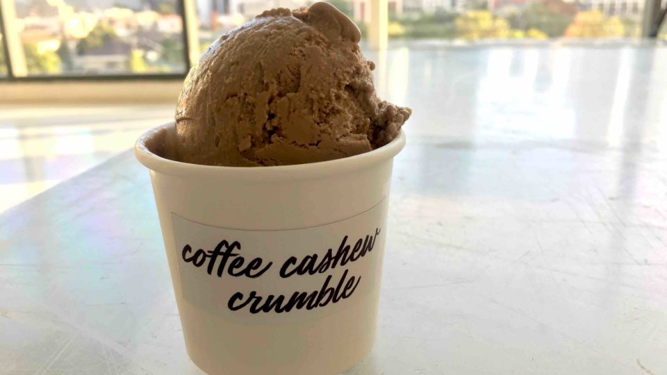 Super Scoops’ Coffee Cashew Crumble ice cream. (Photo: Therese Reyes) 