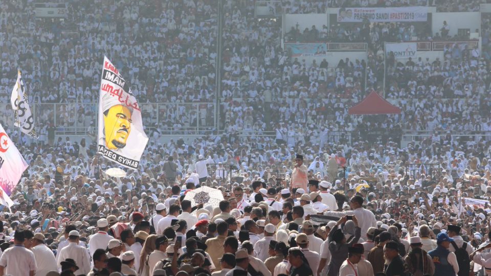 Indonesian Presidential candidate Prabowo Subianto’s “Grand Campaign” rally in Jakarta on April 7, 2019. Photo: Twitter/@prabowo