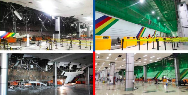 Before (April 22) and after (April 24). Photo: Department of Transportation – Philippines/FB